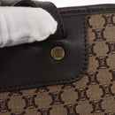 CELINE Macadam Canvas Hand Bag Beige Gold Auth 151779-14