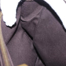 CELINE Macadam Canvas Hand Bag Beige Gold Auth 151779-21