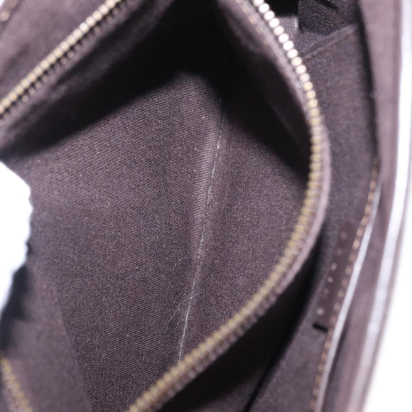 CELINE Macadam Canvas Hand Bag Beige Gold Auth 151779