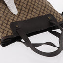 CELINE Macadam Canvas Hand Bag Beige Gold Auth 151779-6