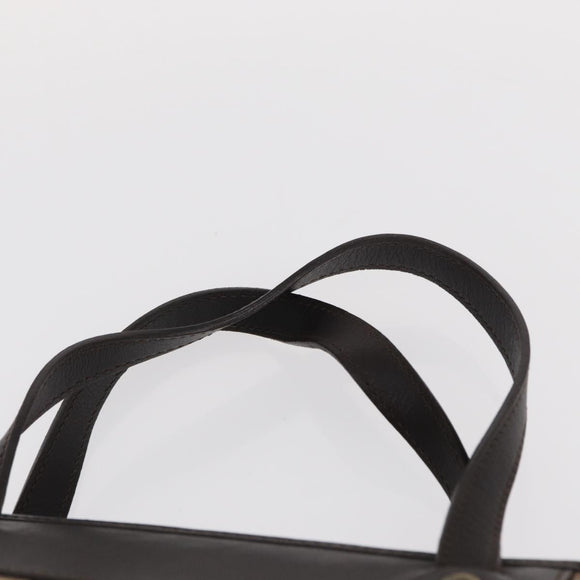 CELINE Macadam Canvas Hand Bag Beige Gold Auth 151779