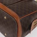 CELINE Macadam Canvas Hand Bag PVC Leather Brown Gold Auth 151782-11