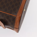 CELINE Macadam Canvas Hand Bag PVC Leather Brown Gold Auth 151782-15