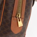 CELINE Macadam Canvas Hand Bag PVC Leather Brown Gold Auth 151782-17