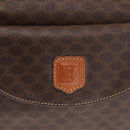 CELINE Macadam Canvas Hand Bag PVC Leather Brown Gold Auth 151782-15