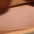 CELINE Macadam Canvas Hand Bag PVC Leather Brown Gold Auth 151782-17