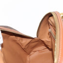 CELINE Macadam Canvas Hand Bag PVC Leather Brown Gold Auth 151782-19