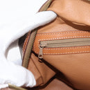 CELINE Macadam Canvas Hand Bag PVC Leather Brown Gold Auth 151782-20