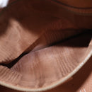 CELINE Macadam Canvas Hand Bag PVC Leather Brown Gold Auth 151782-21