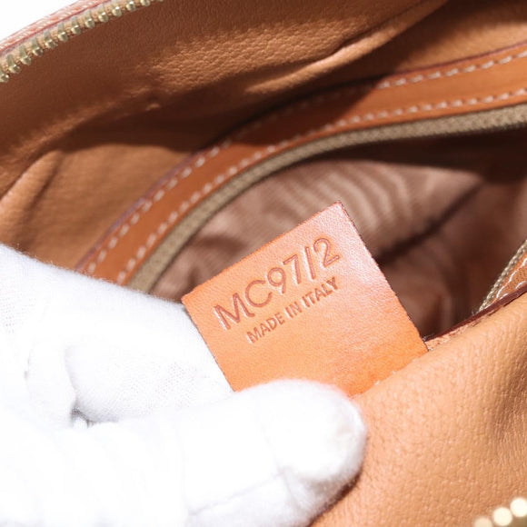 CELINE Macadam Canvas Hand Bag PVC Leather Brown Gold Auth 151782