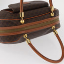 CELINE Macadam Canvas Hand Bag PVC Leather Brown Gold Auth 151782-6