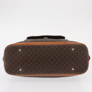 CELINE Macadam Canvas Hand Bag PVC Leather Brown Gold Auth 151782-9
