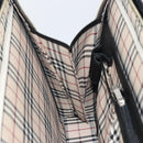 BURBERRY Hand Bag Leather Black Silver Auth 151783-20