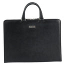 BURBERRY Hand Bag Leather Black Silver Auth 151783-13