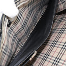 BURBERRY Hand Bag Leather Black Silver Auth 151783-12
