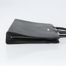 BURBERRY Hand Bag Leather Black Silver Auth 151783-3