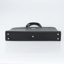 BURBERRY Hand Bag Leather Black Silver Auth 151783-5