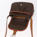 CELINE Macadam Canvas Shoulder Bag PVC Leather Brown Gold Auth 151785-15