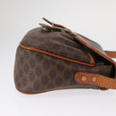 CELINE Macadam Canvas Shoulder Bag PVC Leather Brown Gold Auth 151785-4