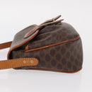 CELINE Macadam Canvas Shoulder Bag PVC Leather Brown Gold Auth 151785-5