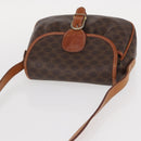 CELINE Macadam Canvas Shoulder Bag PVC Leather Brown Gold Auth 151785-6