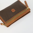 CELINE Macadam Canvas Shoulder Bag PVC 4 Set Beige Brown Navy Auth 151786-17