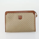 CELINE Macadam Canvas Shoulder Bag PVC 4 Set Beige Brown Navy Auth 151786-20