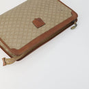 CELINE Macadam Canvas Shoulder Bag PVC 4 Set Beige Brown Navy Auth 151786-23