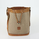 CELINE Macadam Canvas Shoulder Bag PVC 4 Set Beige Brown Navy Auth 151786-8
