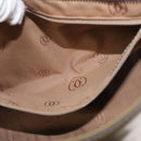 CARTIER Hand Bag Patent leather Khaki Silver Auth 151787-21