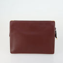 CARTIER Clutch Bag Leather 3 Set Bordeaux Auth 151788-3