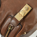Chloe Hand Bag Leather 2way Brown Gold Auth 151789-19