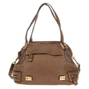 Chloe Hand Bag Leather 2way Brown Gold Auth 151789-2