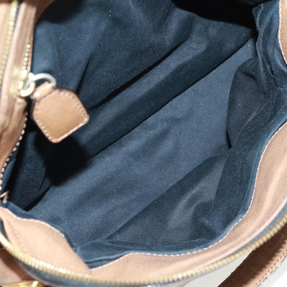 Chloe Hand Bag Leather 2way Brown Gold Auth 151789