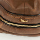 Chloe Hand Bag Leather 2way Brown Gold Auth 151789-6
