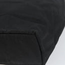 Christian Dior Maris Pearl Hand Bag Nylon Black Silver Auth 151790-9