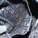 Christian Dior Maris Pearl Hand Bag Nylon Black Silver Auth 151790-20
