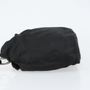 Christian Dior Maris Pearl Hand Bag Nylon Black Silver Auth 151790-4