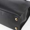Christian Dior Hand Bag Leather Black Gold Auth 151795-16