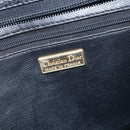 Christian Dior Hand Bag Leather Black Gold Auth 151795-10