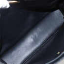 Christian Dior Hand Bag Leather Black Gold Auth 151795-11