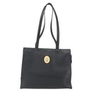 Christian Dior Hand Bag Leather Black Gold Auth 151795-13