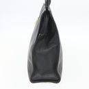 Christian Dior Hand Bag Leather Black Gold Auth 151795-4