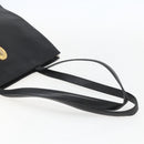 Christian Dior Hand Bag Leather Black Gold Auth 151795-7