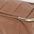 BALLY Hand Bag Leather Beige Gold Auth 151798-15