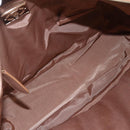 BALLY Hand Bag Leather Beige Gold Auth 151798-11