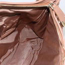 BALLY Hand Bag Leather Beige Gold Auth 151798-19