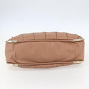 BALLY Hand Bag Leather Beige Gold Auth 151798-5