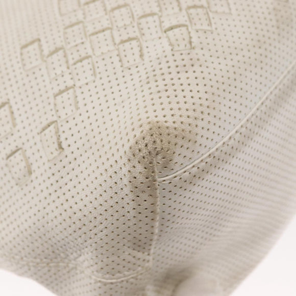 BOTTEGA VENETA INTRECCIATO Hand Bag Leather White 131673 Auth 151803