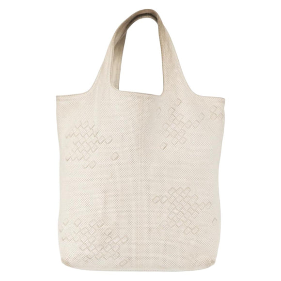 BOTTEGA VENETA INTRECCIATO Hand Bag Leather White 131673 Auth 151803